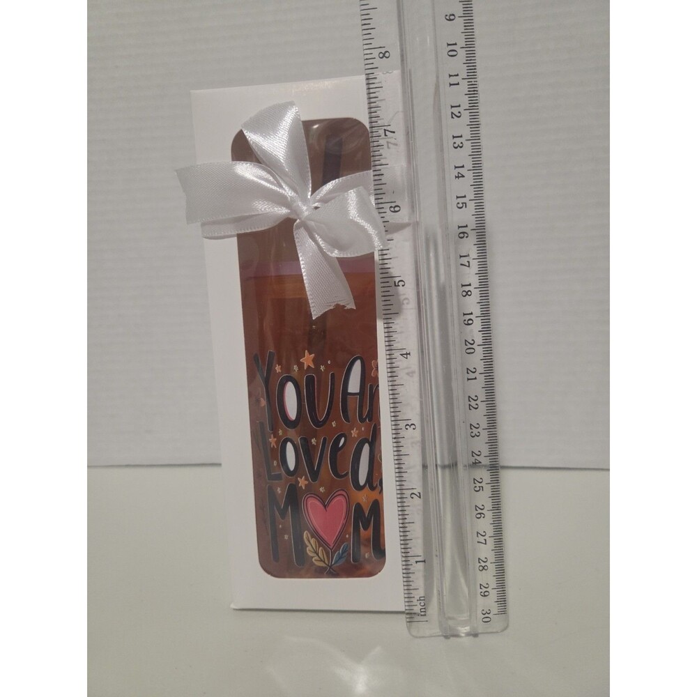 Mother's Day Orange/Amber glass tumbler 17.7 oz